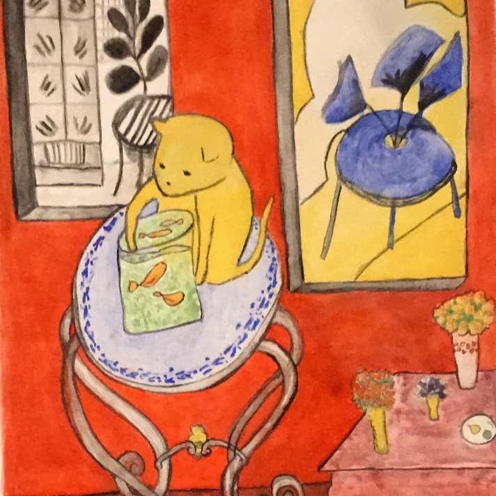 My painting based on Matisse's artwork.