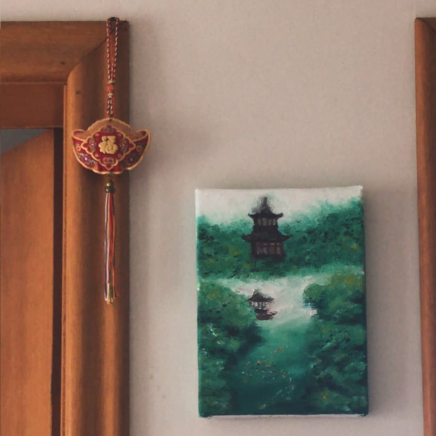 One of my canvas paintings.